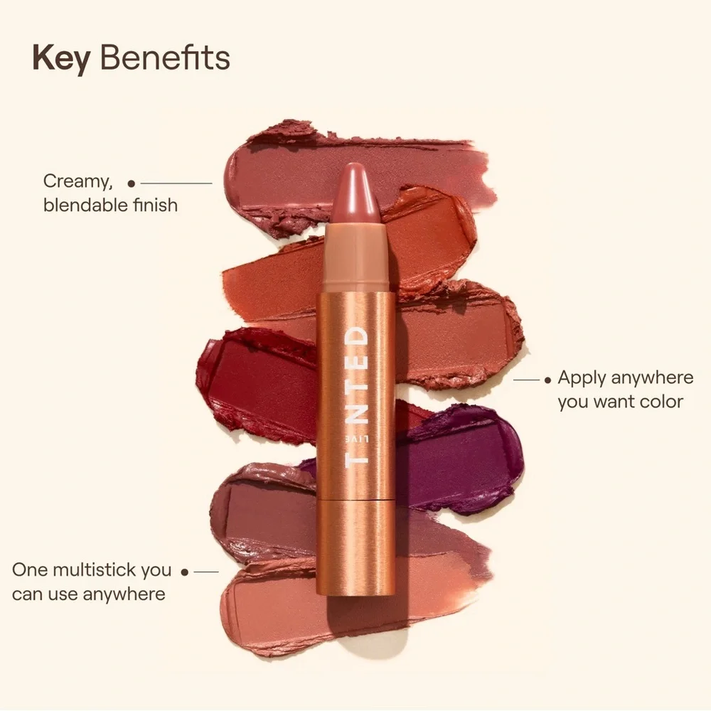 Live Tinted HUESTICK® Lip‎ and Cheek Multistick - True (Dusty Rose) - NWB